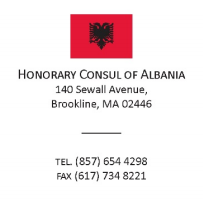 Seal of the Honorary Consul of Albania, Van Christo